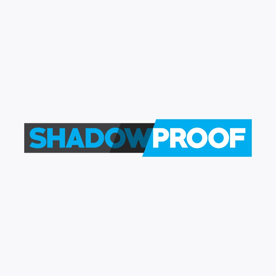 Shadowproof independent media logo colour