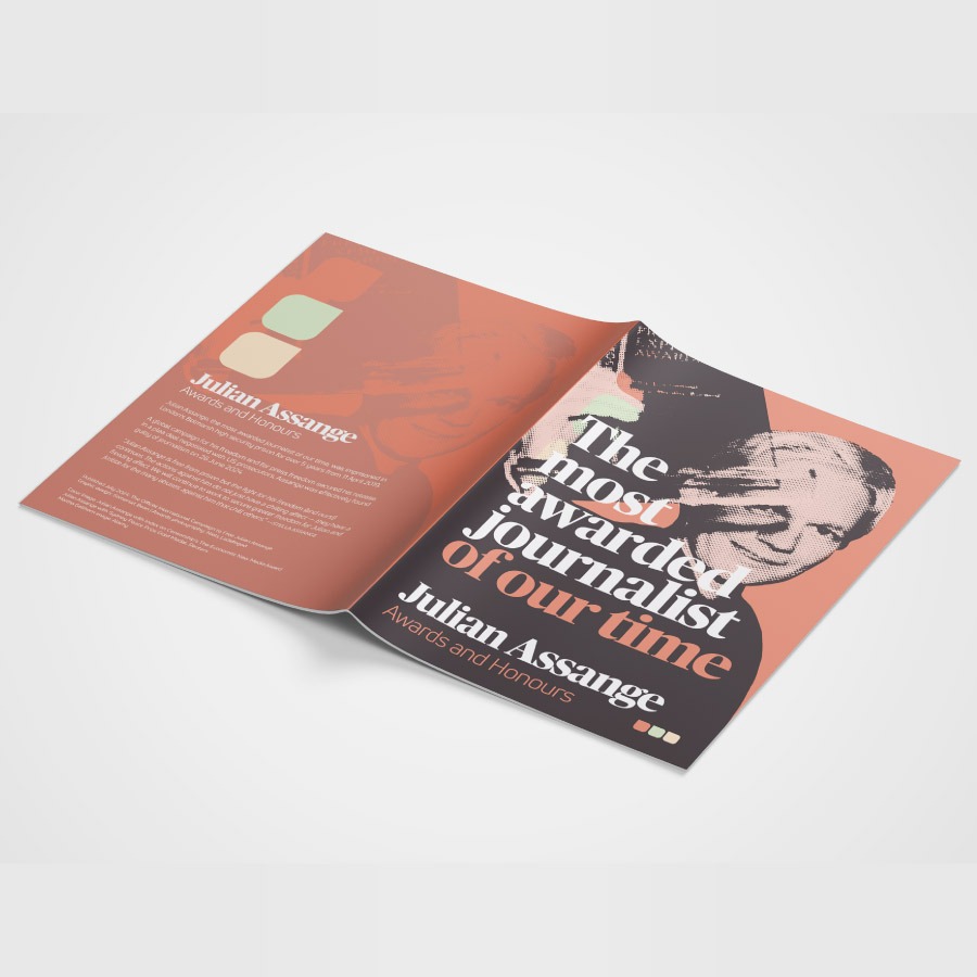 Julian Assange journalism awards booklet